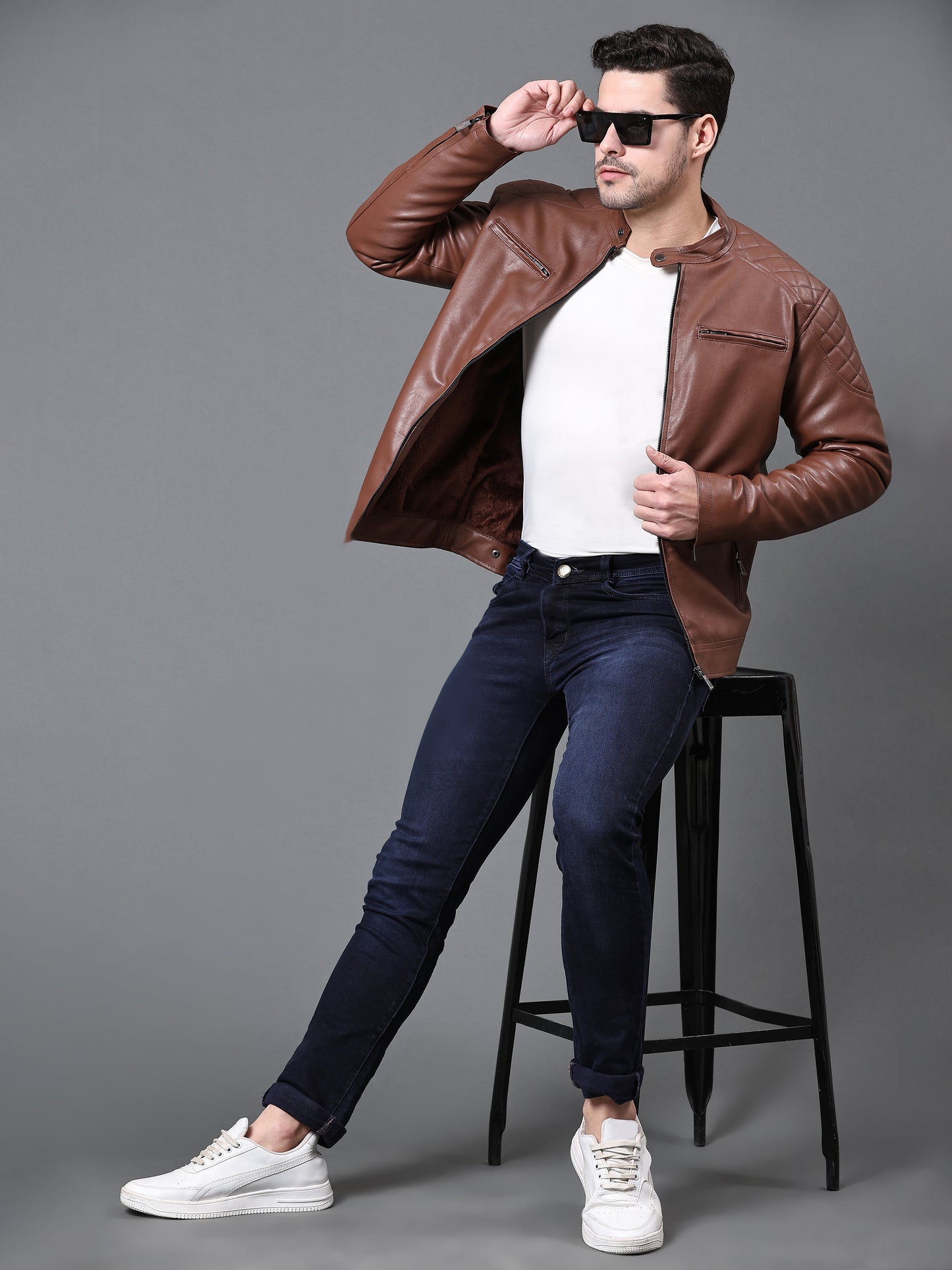 The Venomous Vegan Leather Jacket :- Charmshilp