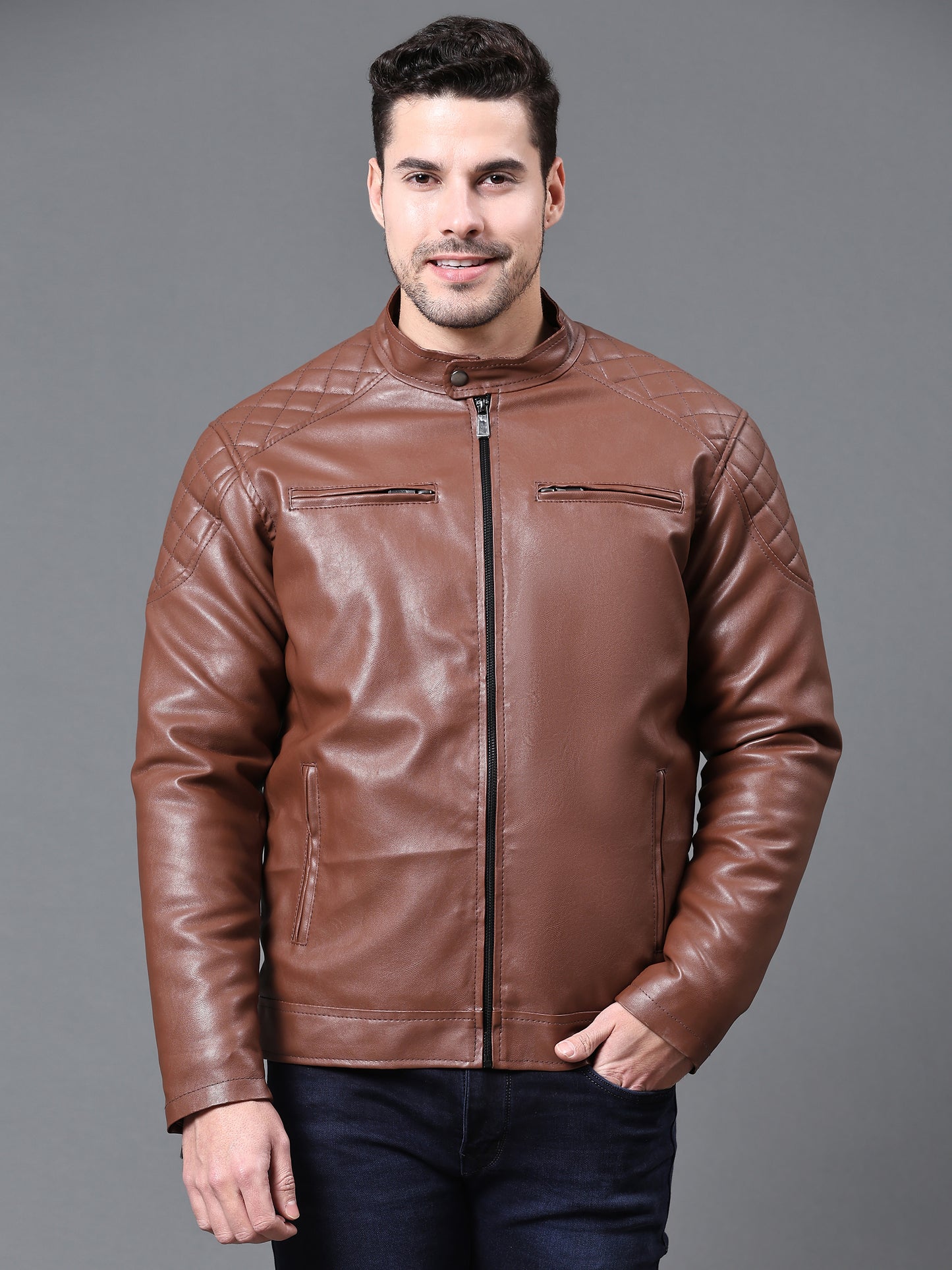 The Venomous Vegan Leather Jacket :- Charmshilp