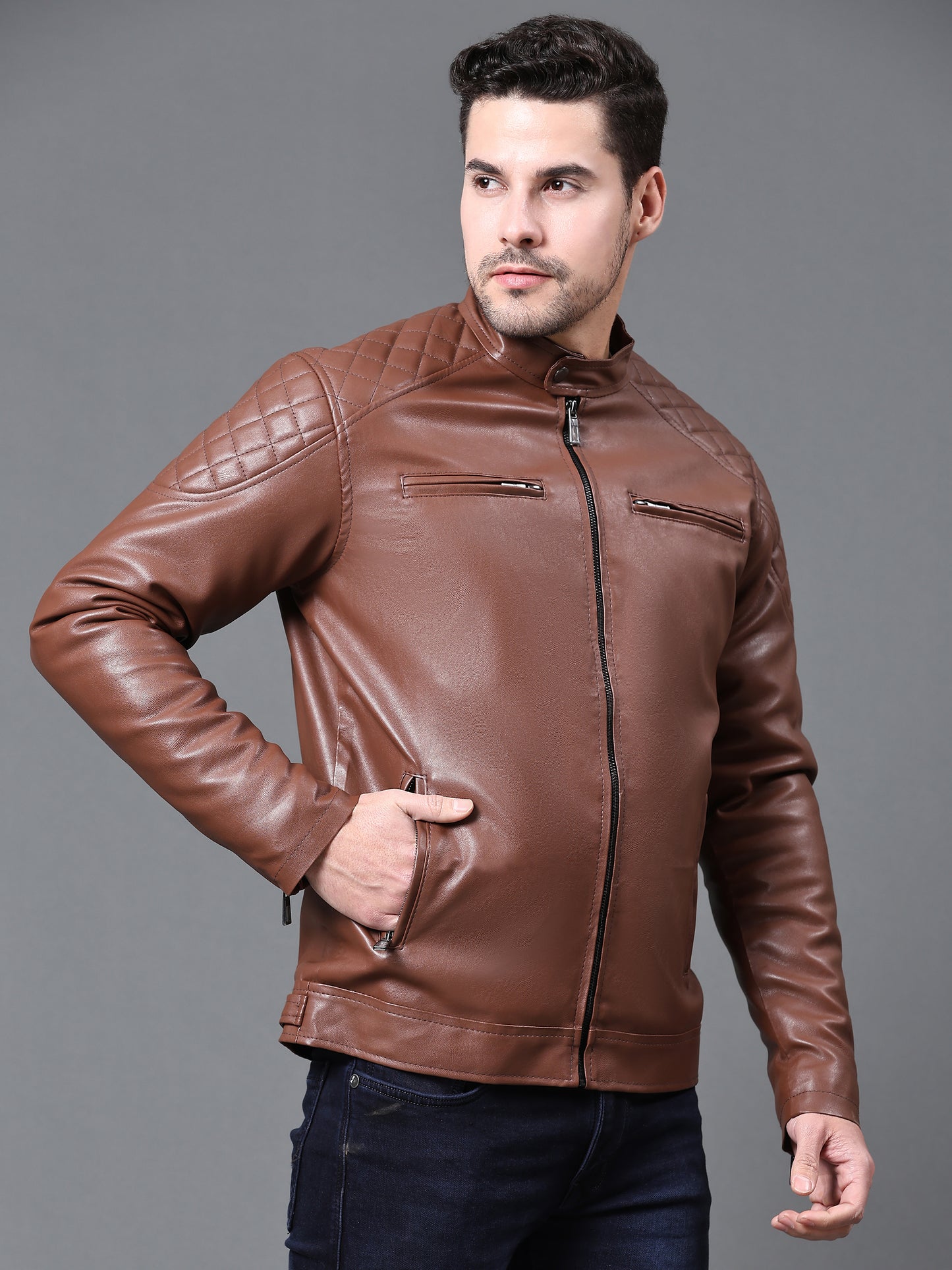 The Venomous Vegan Leather Jacket :- Charmshilp