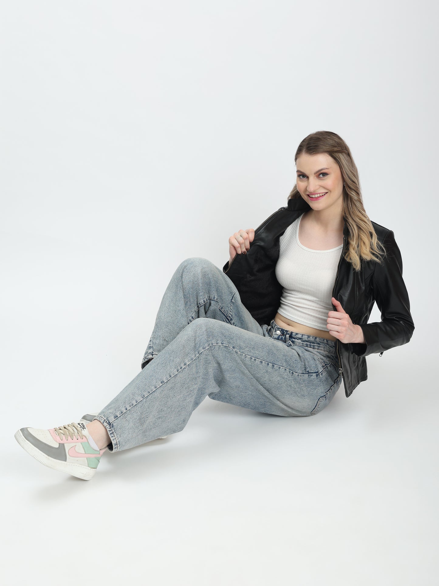 Veloura Women’s Classic Sheepskin Leather Jacket