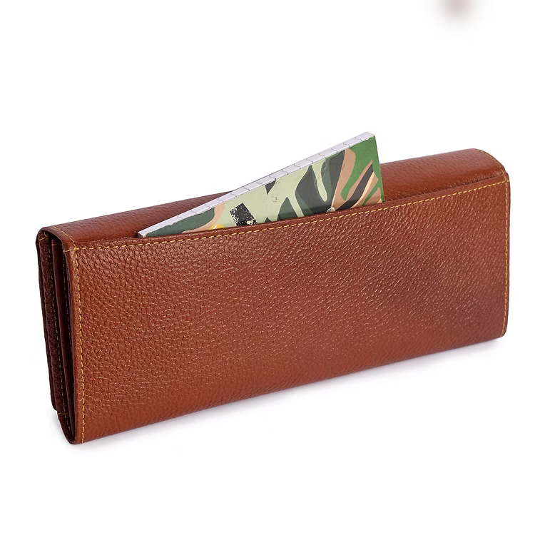 ChérieLeather Classic Clutch Wallet - Tan