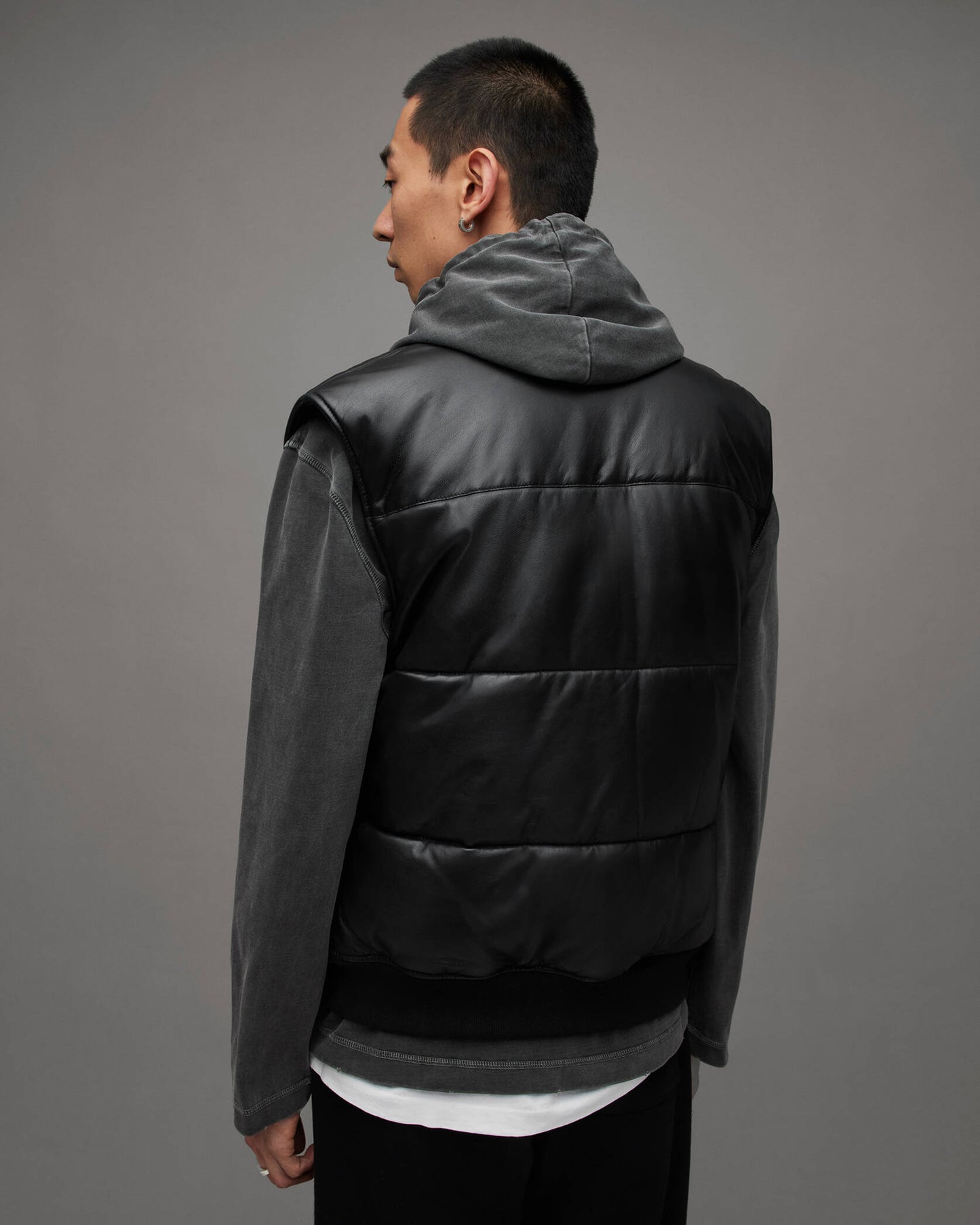 Sleeveless - Cut Sheepskin Leather Jacket (Bomber)