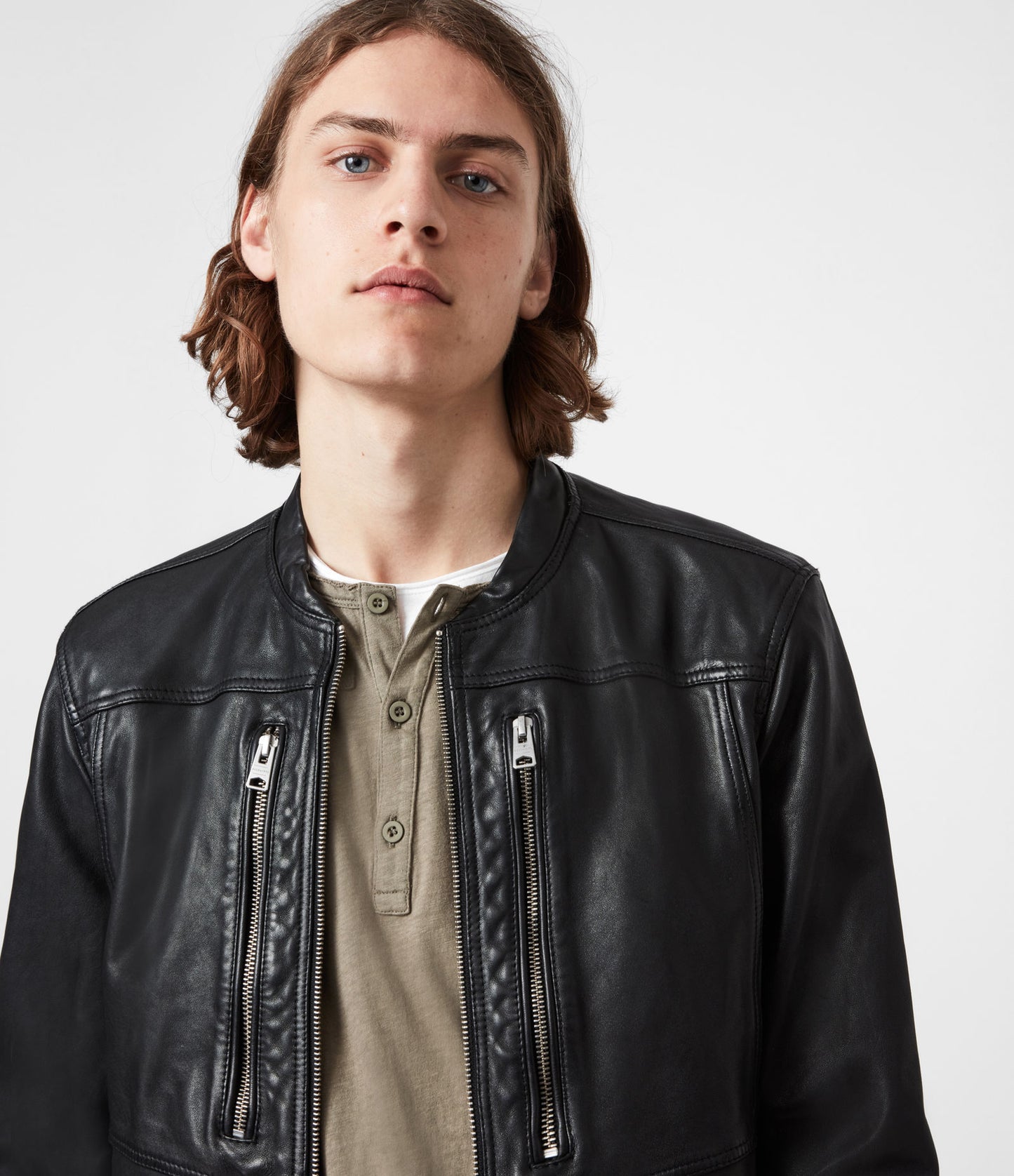 Ravine Moto Leather Jacket | Double Zip For Casual Moment