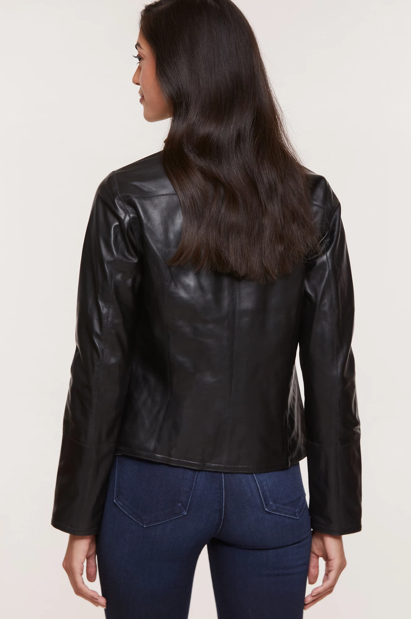 Kayla Reversible Goatskin Suede Leather Jacket