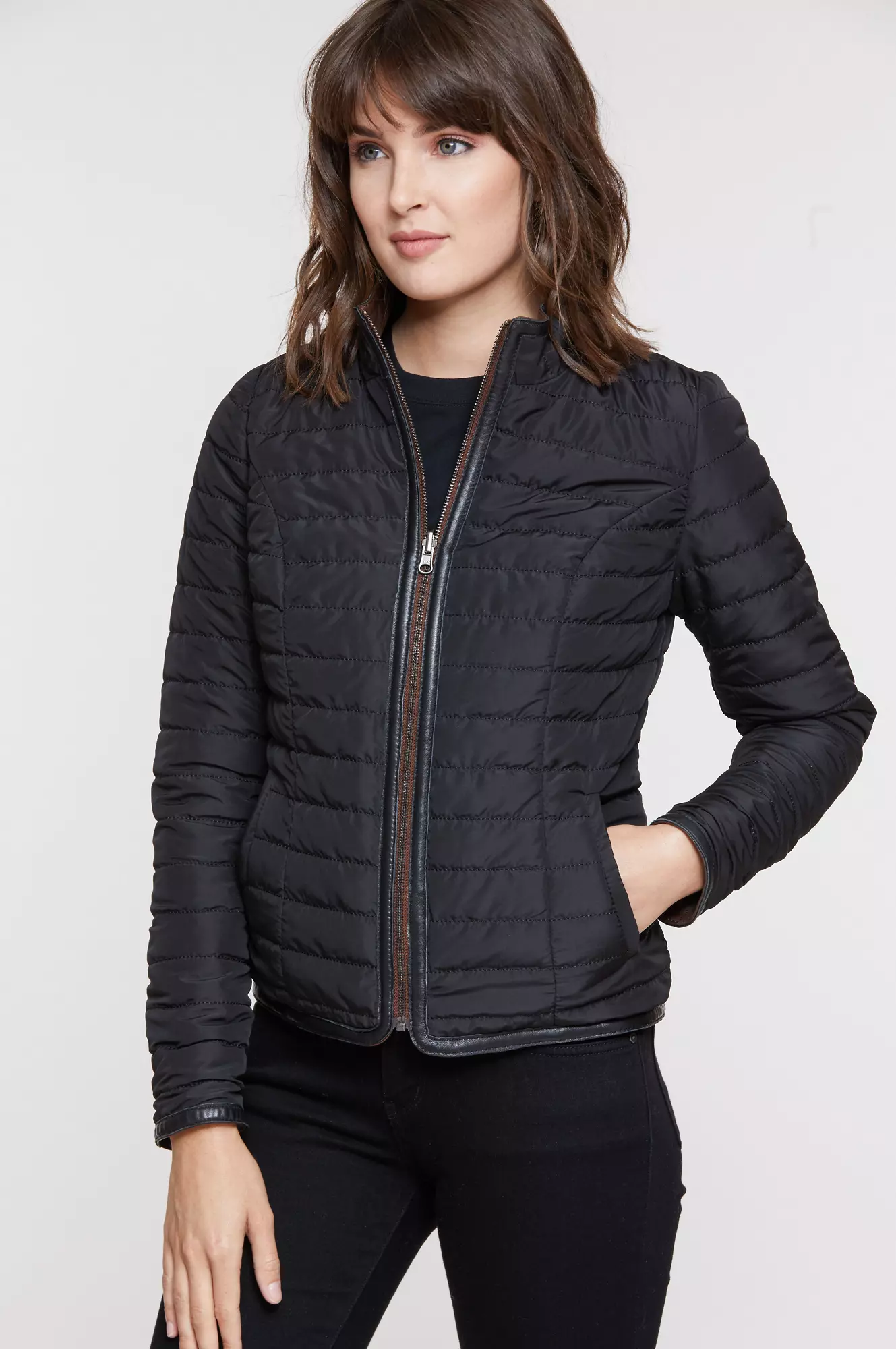 Kayla Reversible Goatskin Suede Leather Jacket