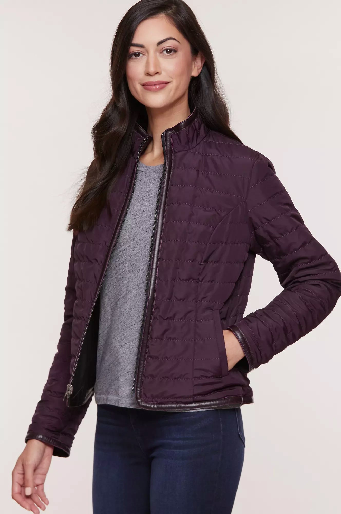 Kayla Reversible Goatskin Suede Leather Jacket