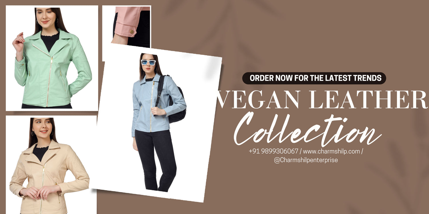 Women Vegan Leather Jacket AU