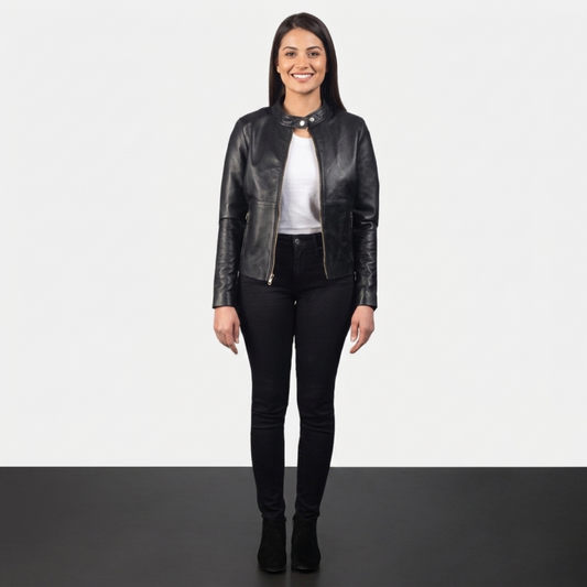 Sophisticated Women's Biker Leather Jacket