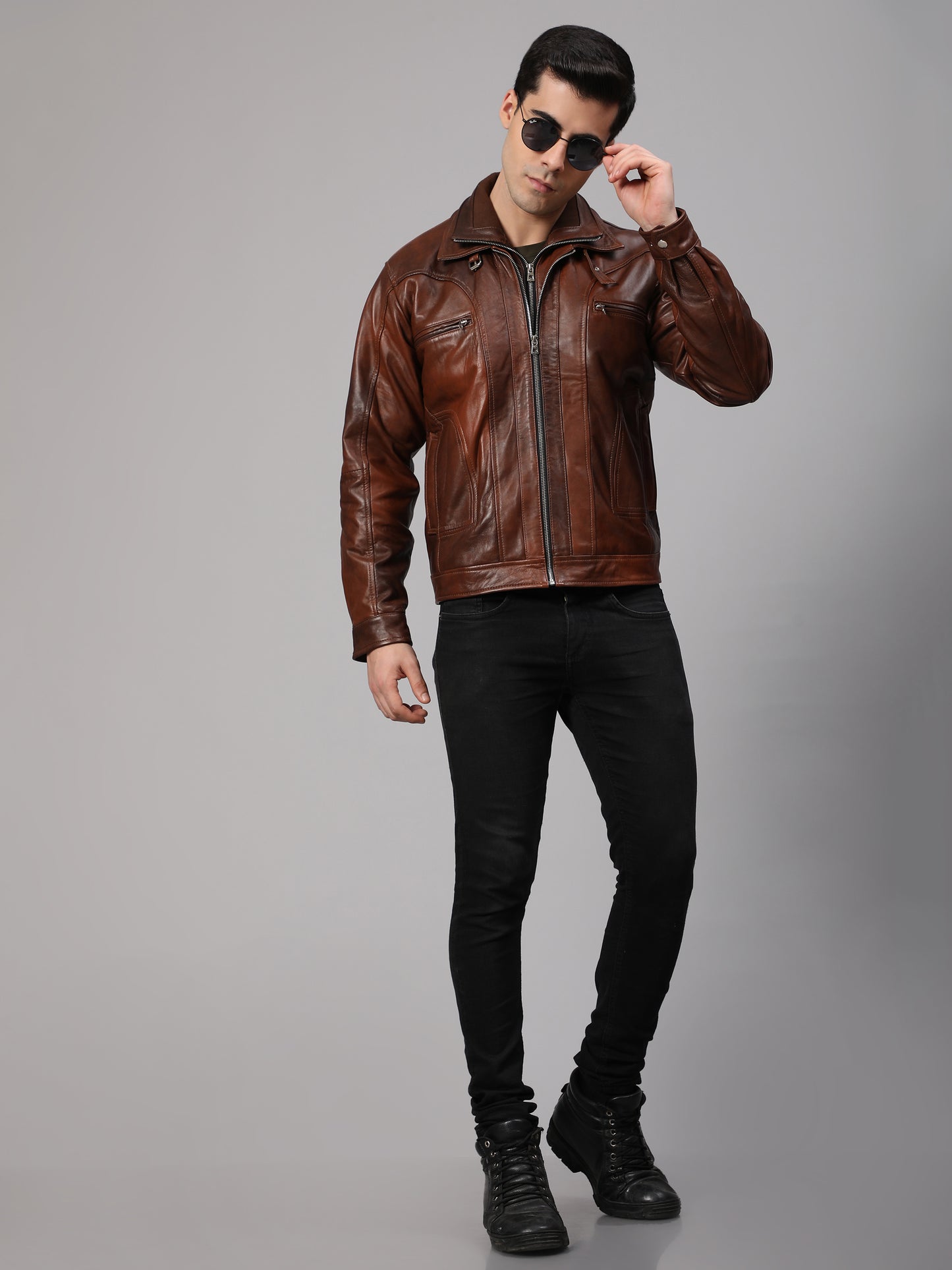 Cleveland  Bomber Leather Jacket