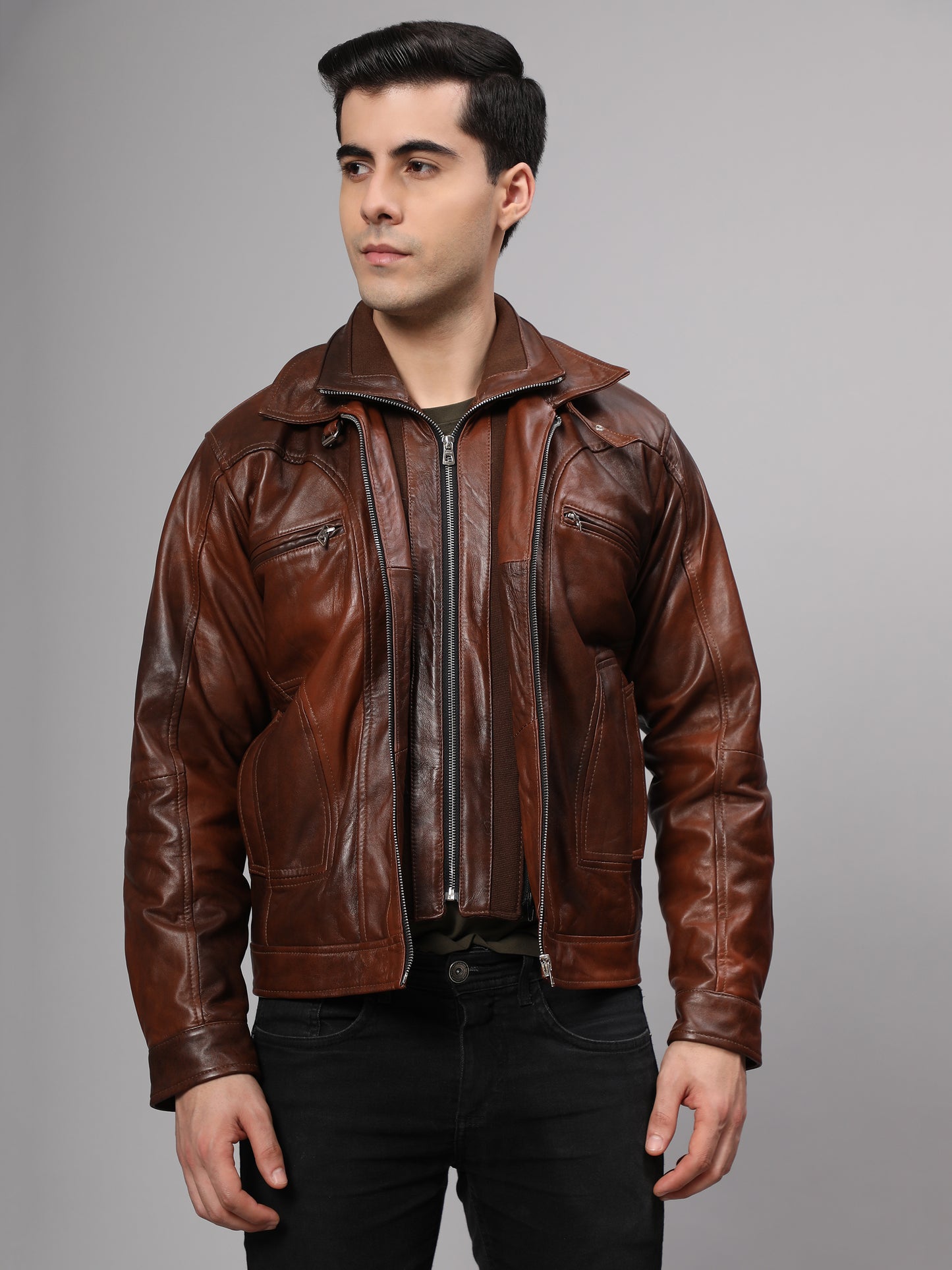 Cleveland  Bomber Leather Jacket