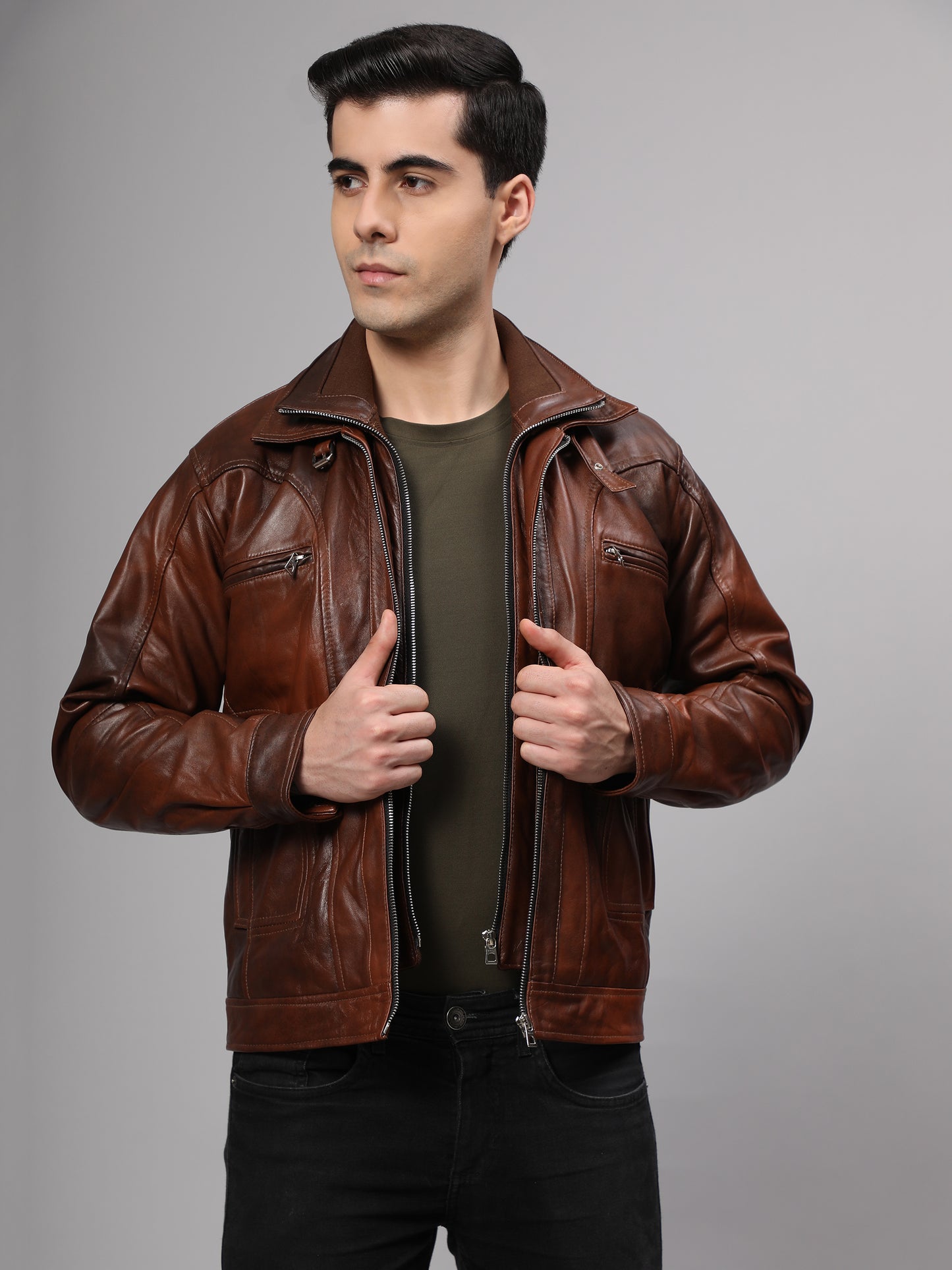 Cleveland  Bomber Leather Jacket