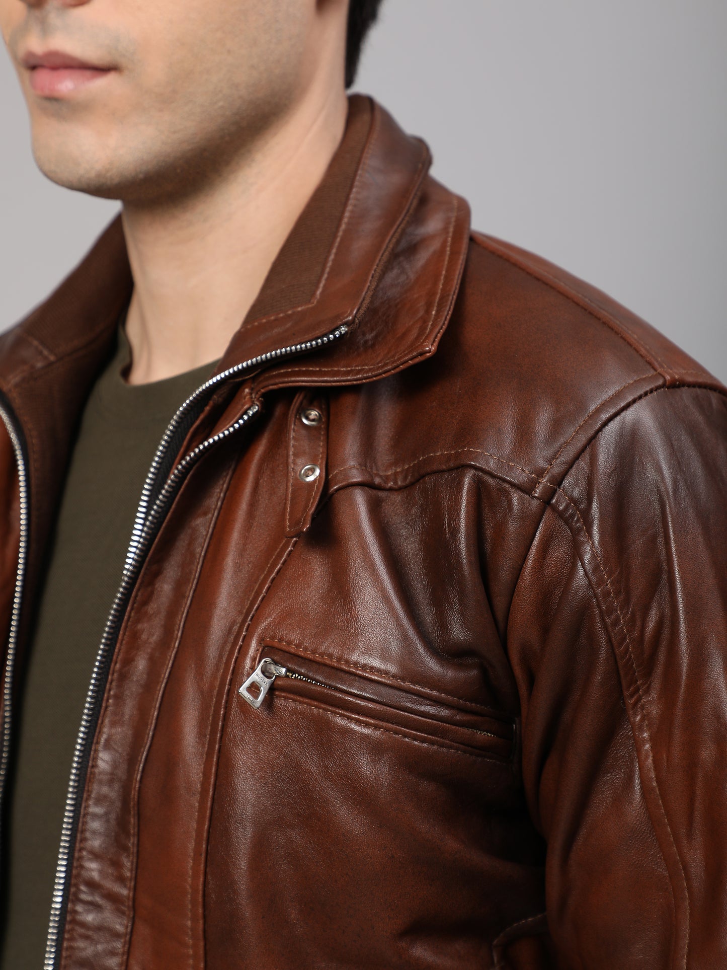 Cleveland  Bomber Leather Jacket