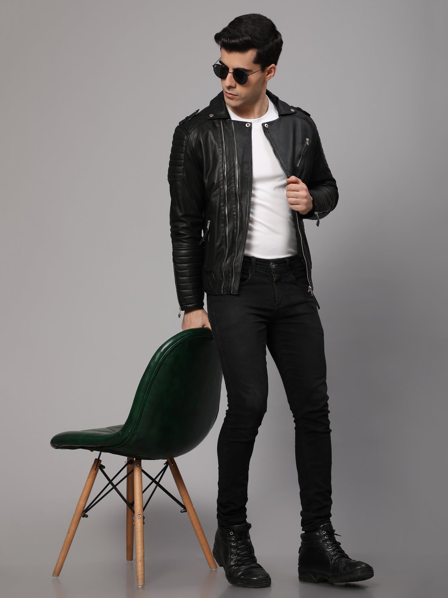 Charmshilp :- Men's Biker Leather Jacket