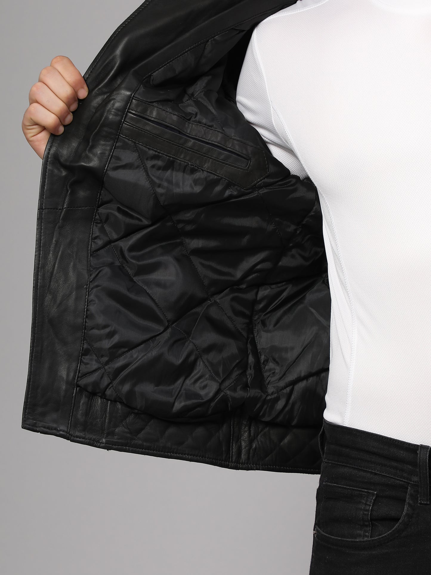 Aurex Men’s Premium Leather Jacket - Black