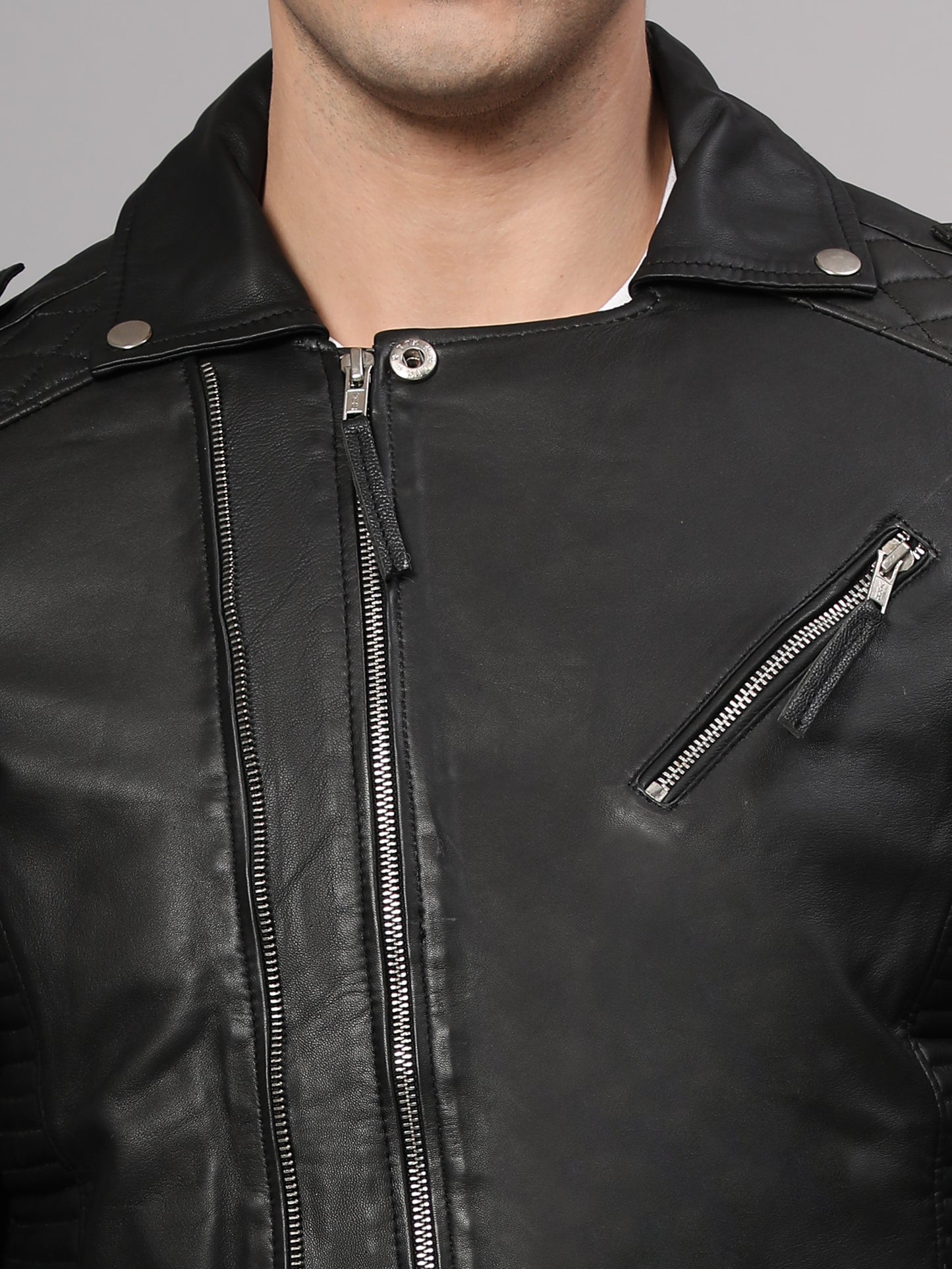 Aurex Men’s Premium Leather Jacket - Black