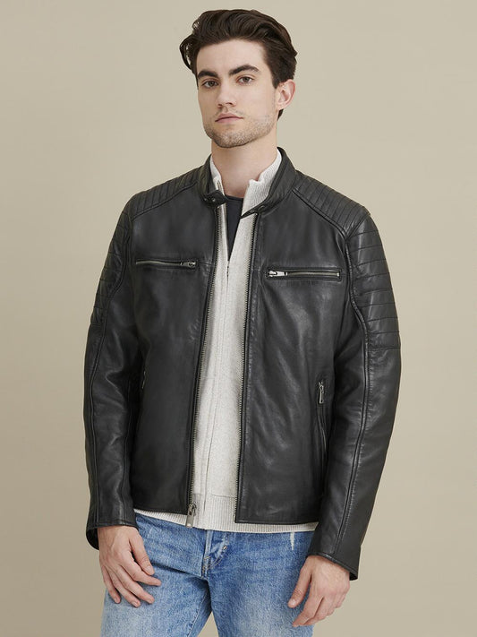 Charmshilp:- Biker Style Moto Leather Jacket