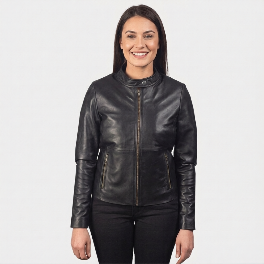 Sophisticated Women's Biker Leather Jacket