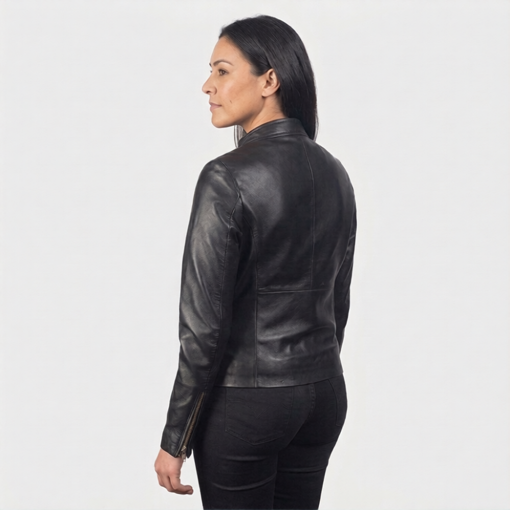 Sophisticated Women's Biker Leather Jacket