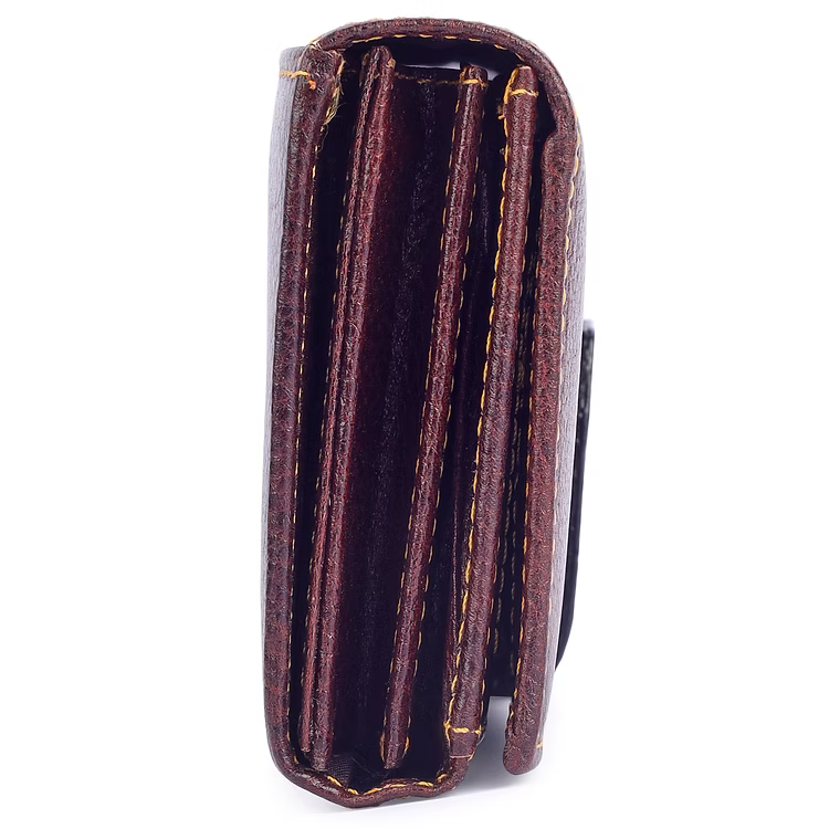 ChérieLeather Classic Clutch Wallet - Dark Brown