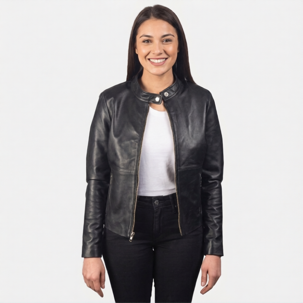 Sophisticated Women's Biker Leather Jacket