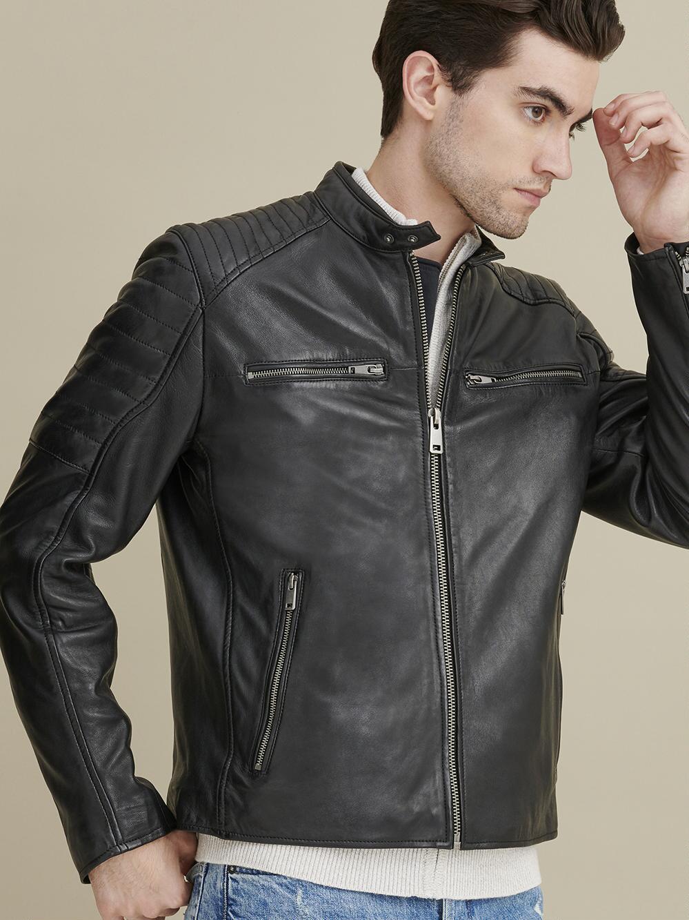 Charmshilp:- Biker Style Moto Leather Jacket