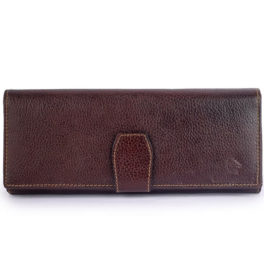 ChérieLeather Classic Clutch Wallet - Dark Brown