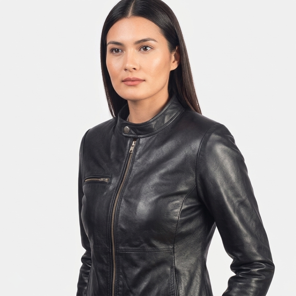 Sophisticated Women's Biker Leather Jacket