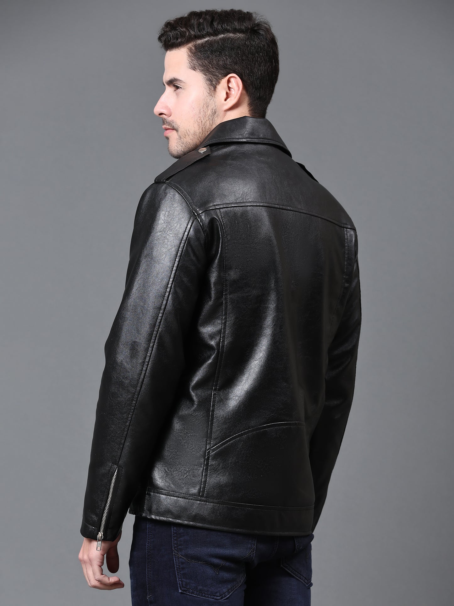 Men's Biker In PU Leather :- Charmshilp