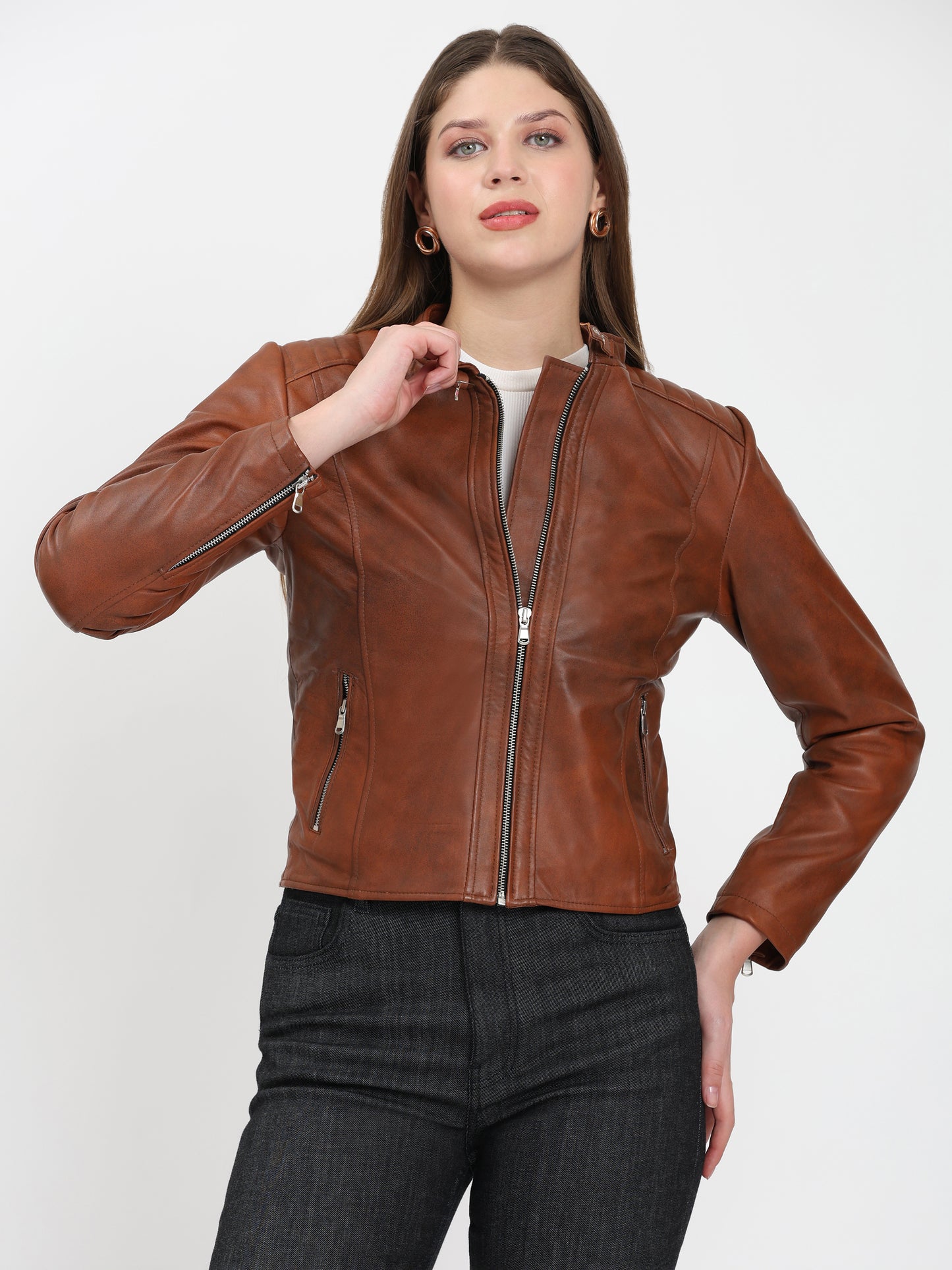 Élan Noir Classic Jacket – Antique Brown