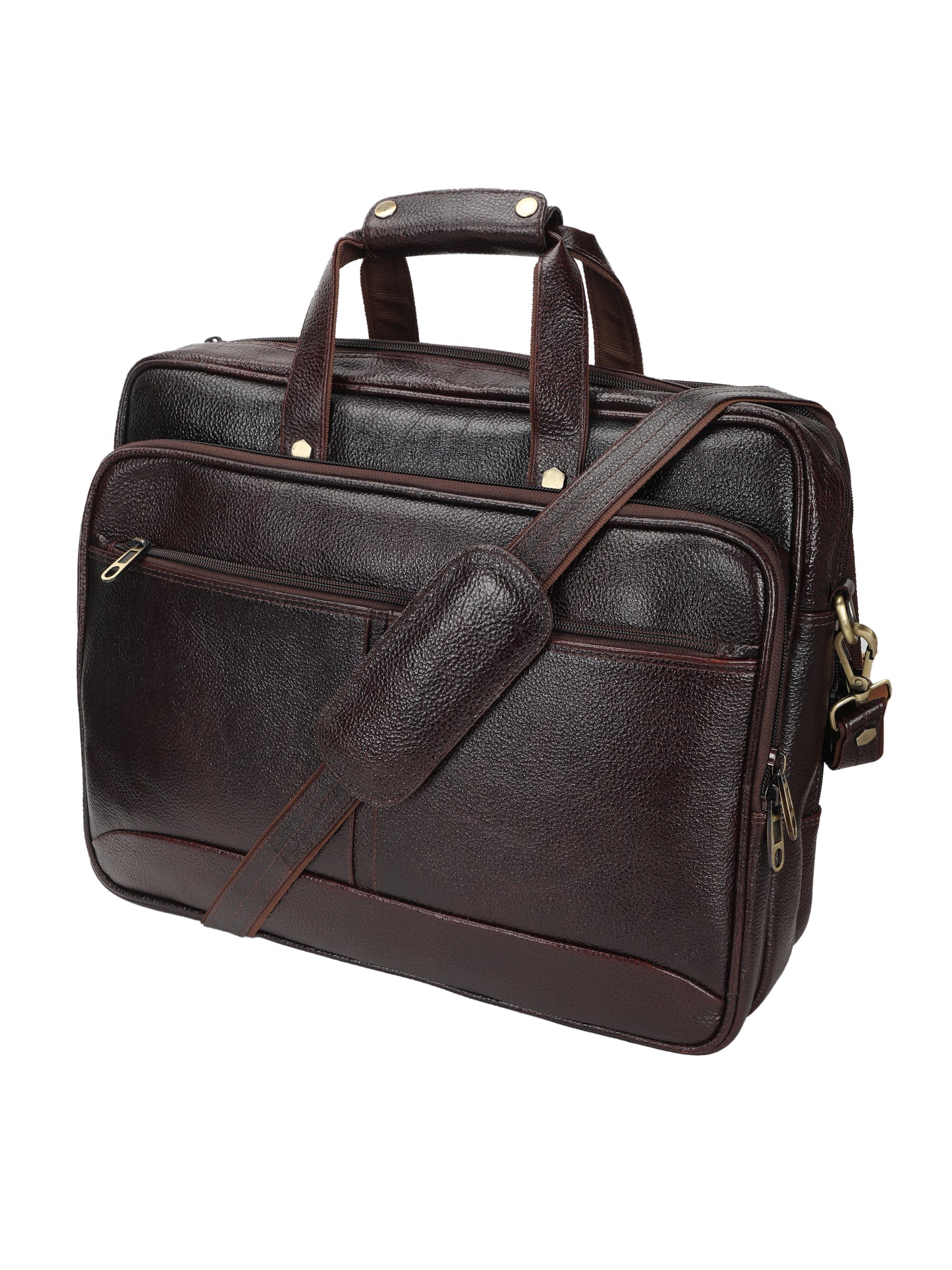 Heritage Leather Laptop Messenger Office Bag for - Brown