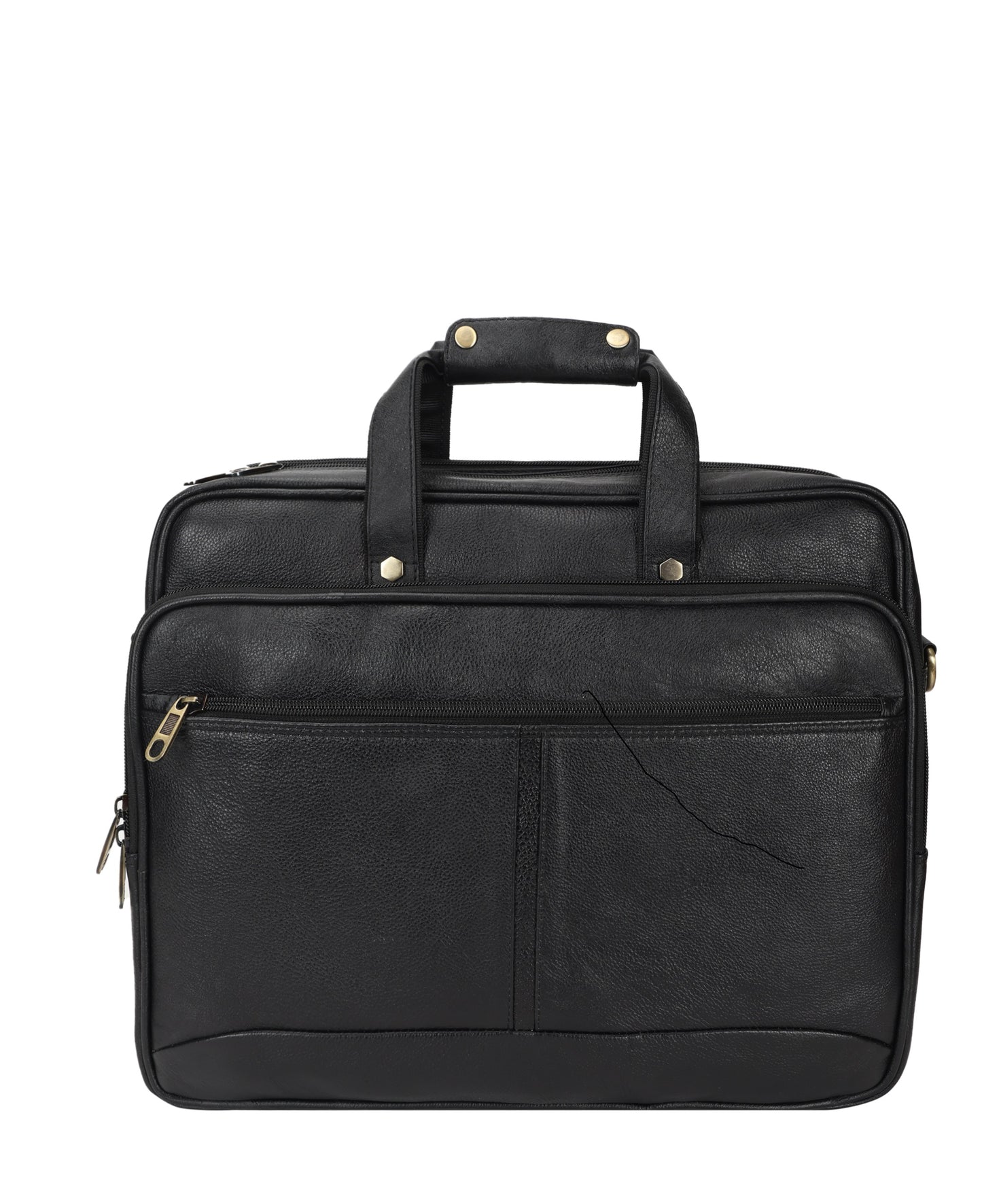 Heritage Leather Laptop Messenger Office Bag for - Black