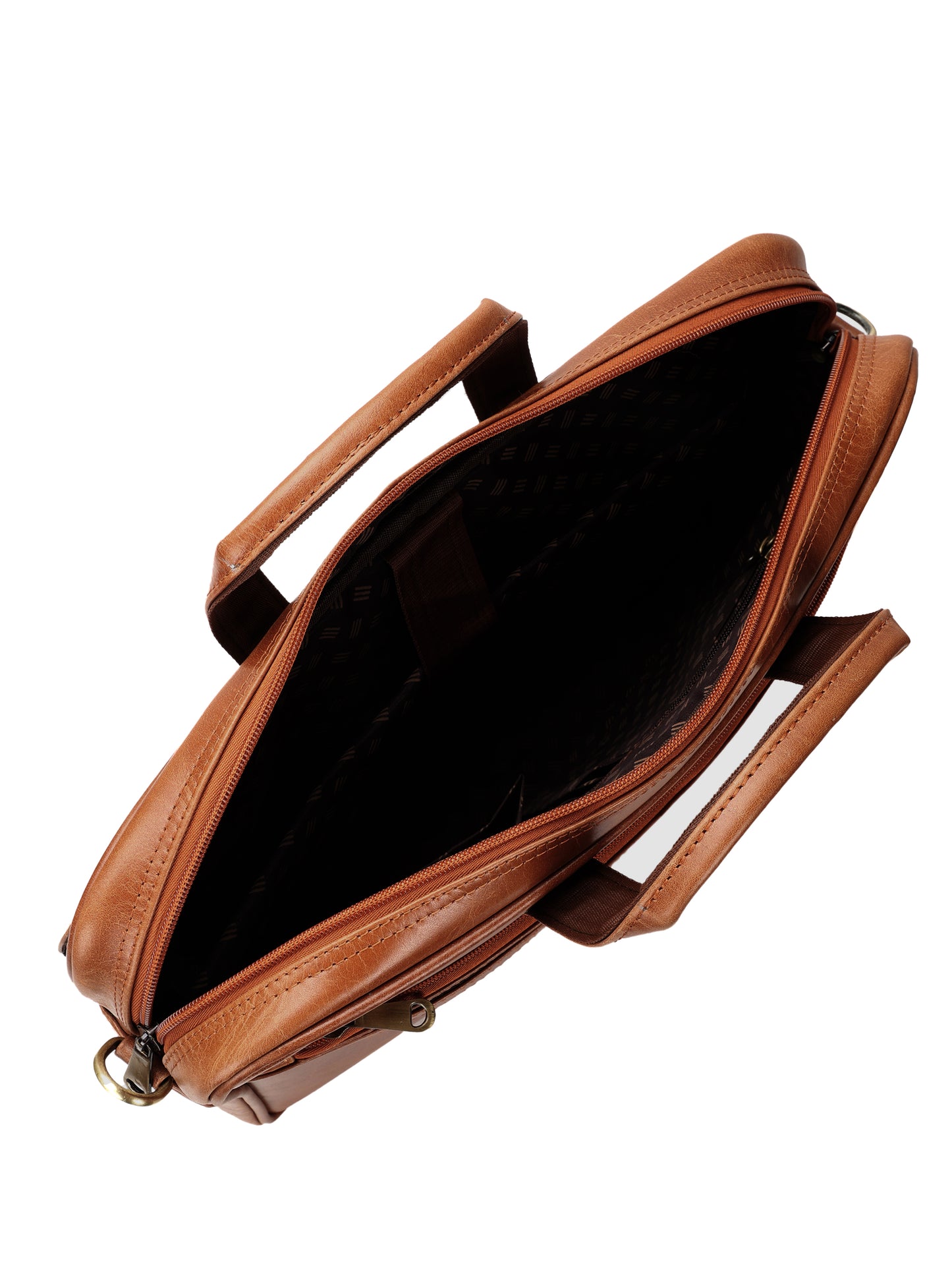 Prestige Genuine Leather Laptop Work Bag - Brown