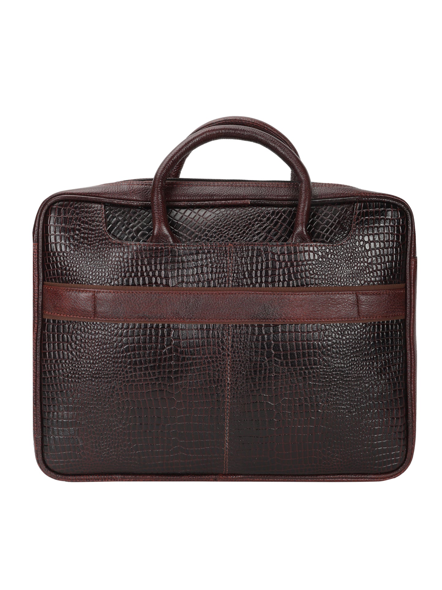 Regal Executive Leather Laptop Messenger Bag - Antique Black