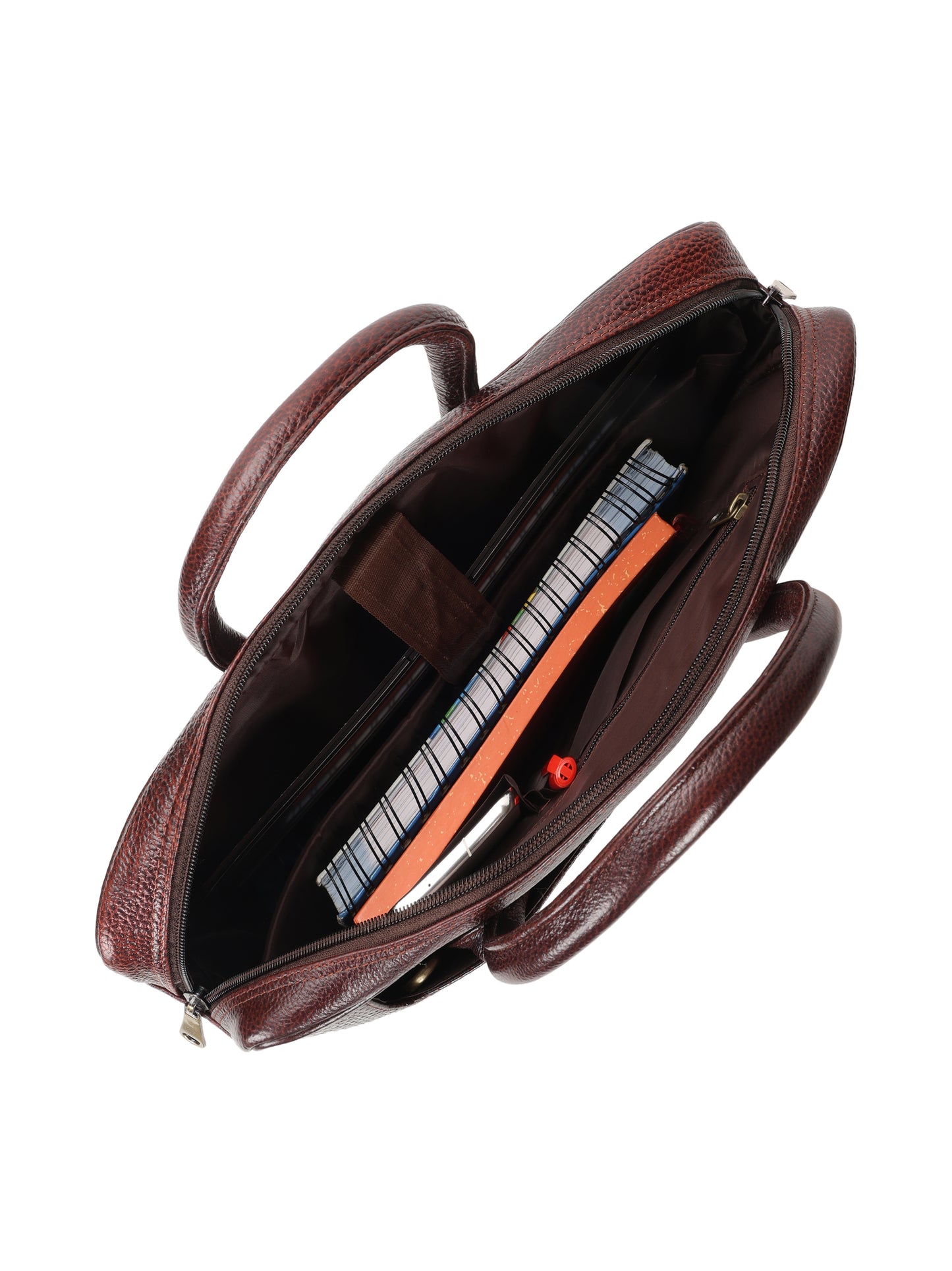 Regal Executive Leather Laptop Messenger Bag - Antique Black