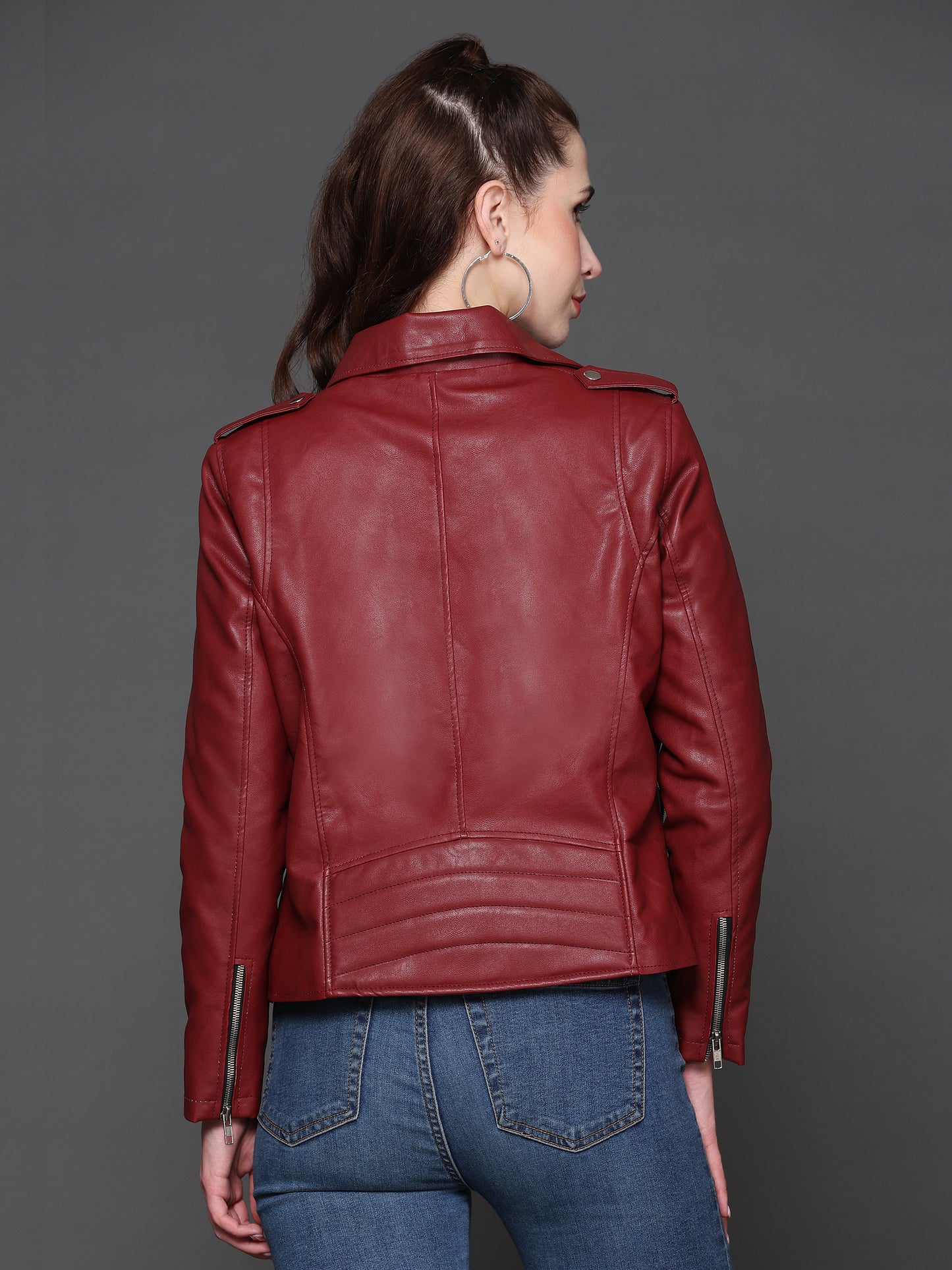 Jessica Leather Moto Jacket