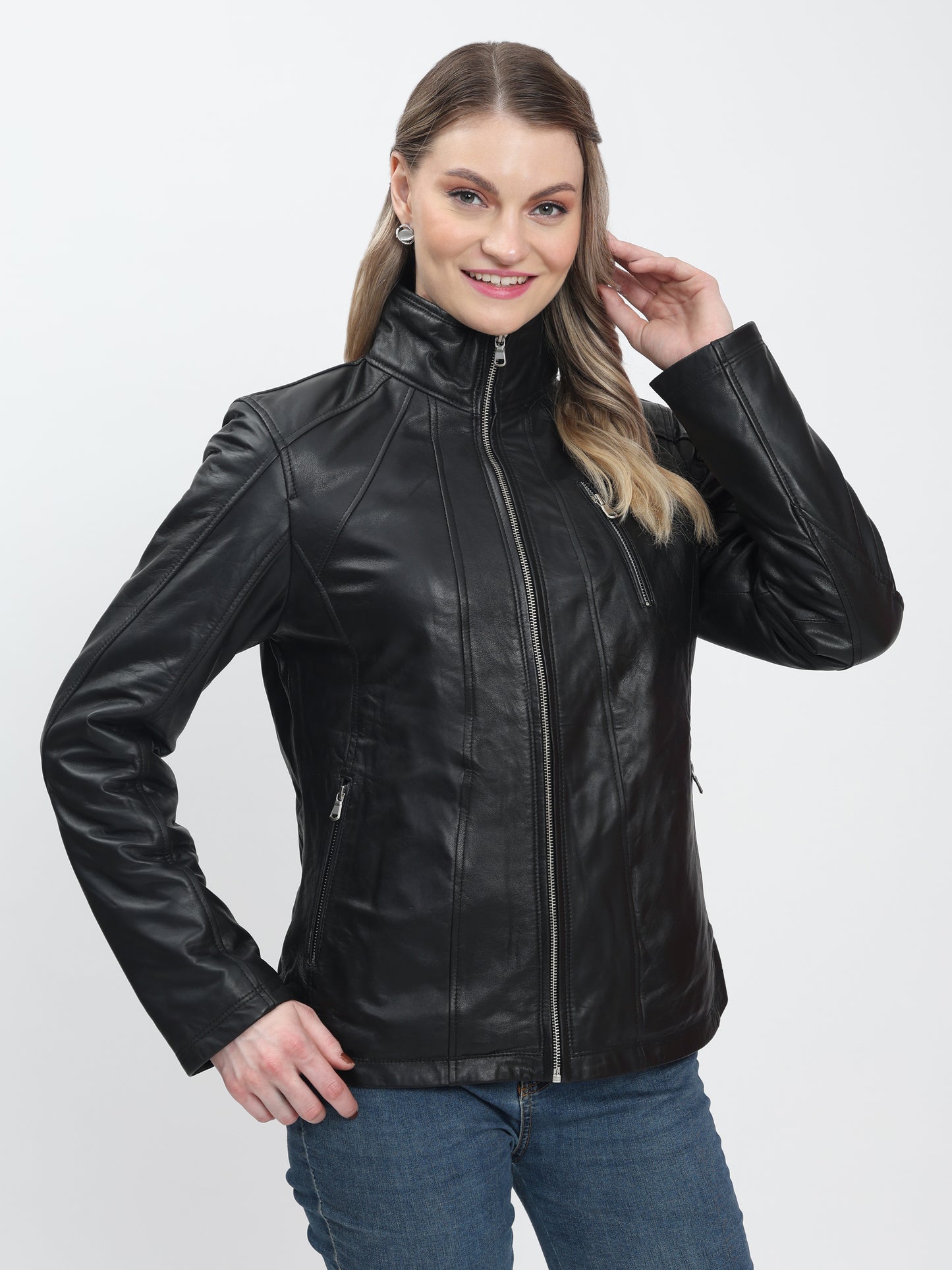 Valkyrie  Genuine Leather Jacket - Black