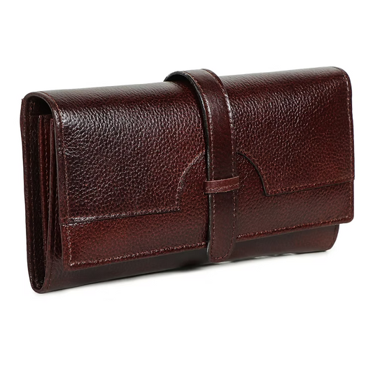 The Ravelle Classic Clutch - Dark Brown