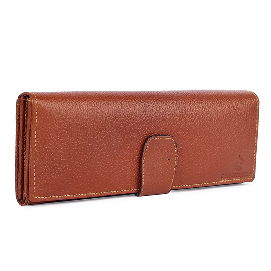 ChérieLeather Classic Clutch Wallet - Tan