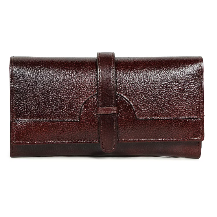 The Ravelle Classic Clutch - Dark Brown