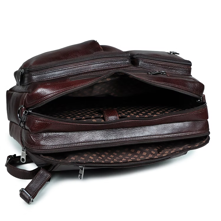 PrestigeTote Real Leather Executive Bag – Brown