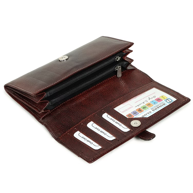 The Ravelle Classic Clutch - Dark Brown