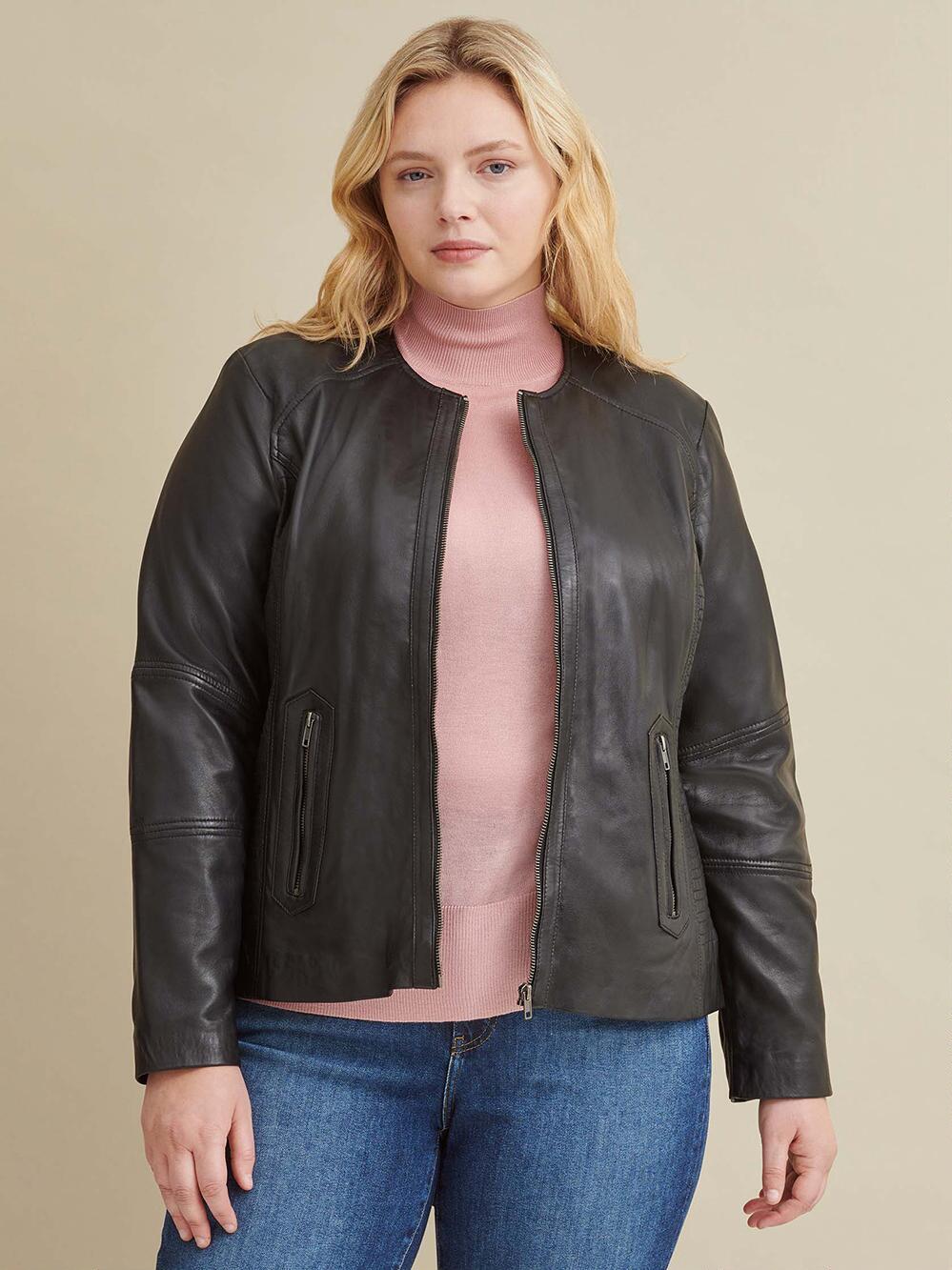 Azura Washed Sheepskin Leather Jacket