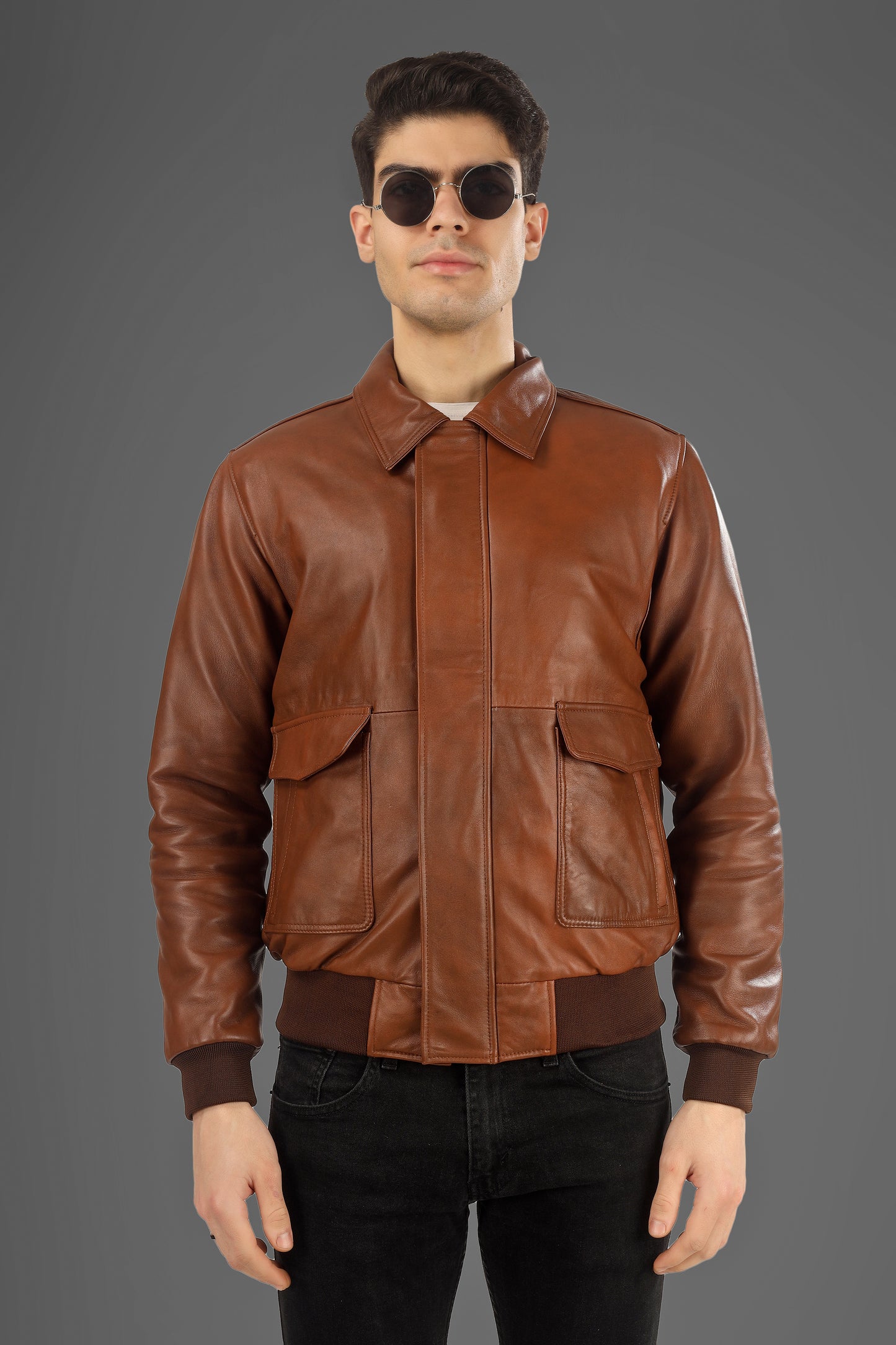 Charmshilp :- Vikram Bomber Leather Jacket