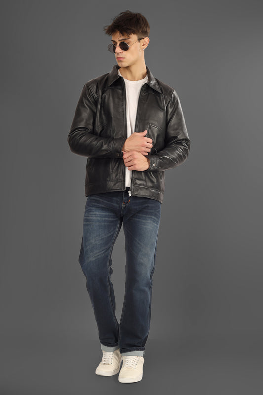 Mr. Bailey Black Leather Nava Jacket Leather Jackets