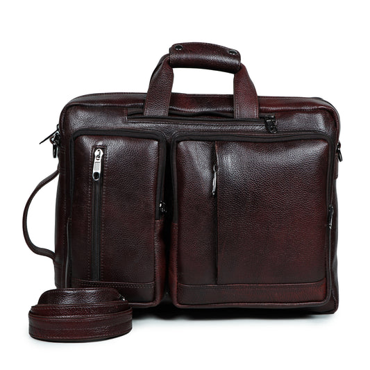 Exquisite Tote Real Leather Executive bag Men & Women(Unisex) :- Charmshilp