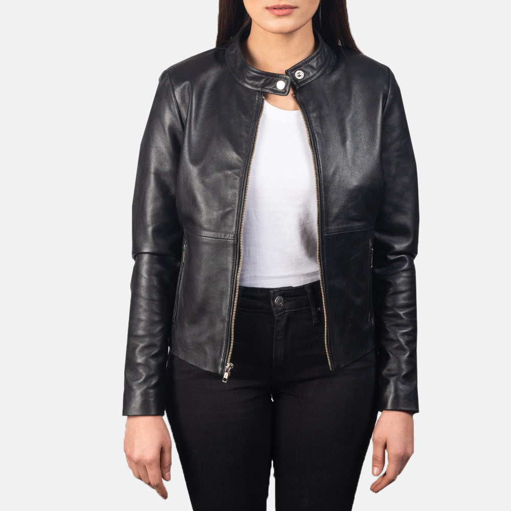 Sophisticated Women's Biker Leather Jacket