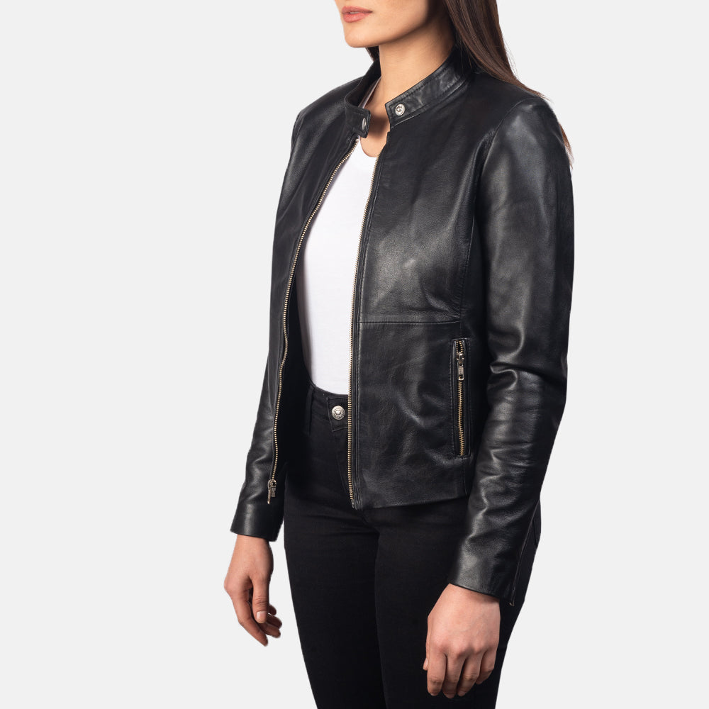 Sophisticated Women's Biker Leather Jacket