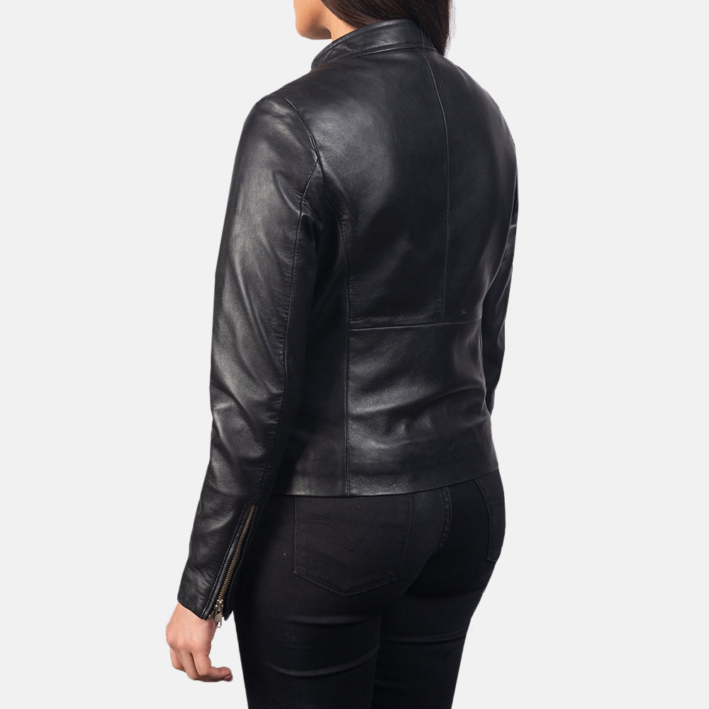 Sophisticated Women's Biker Leather Jacket