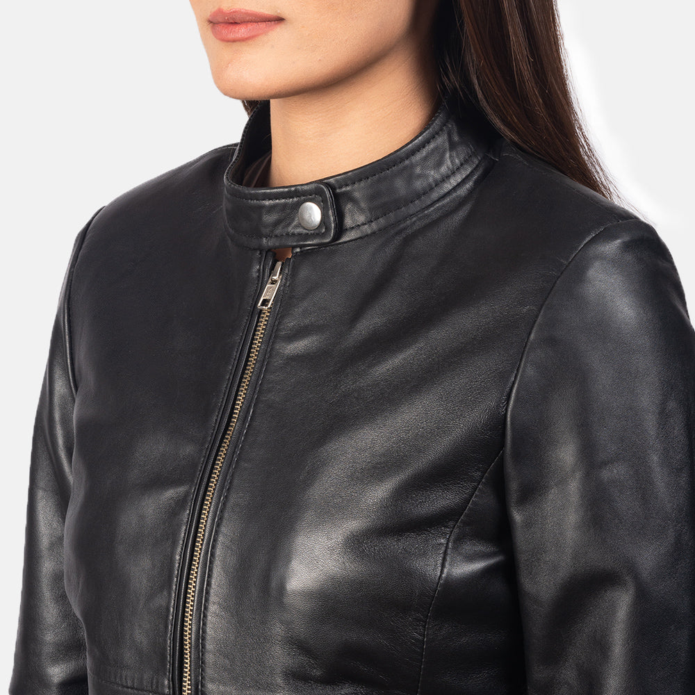 Sophisticated Women's Biker Leather Jacket