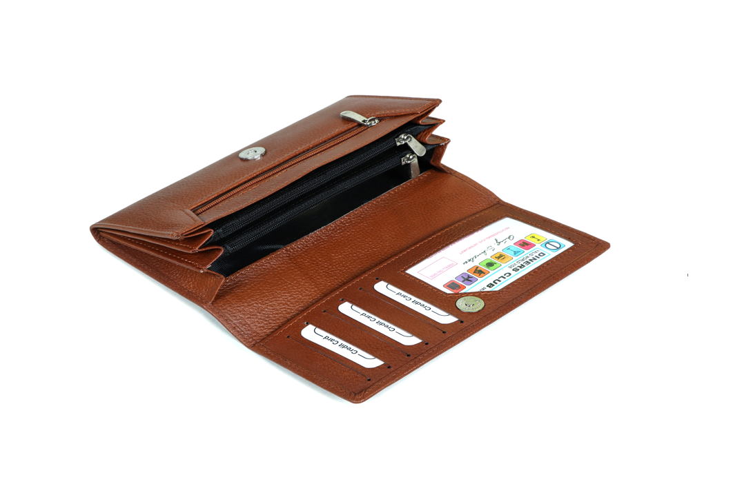 Women's Long Wallet Tassel Genuine Leather Clutches in Multi- Slots